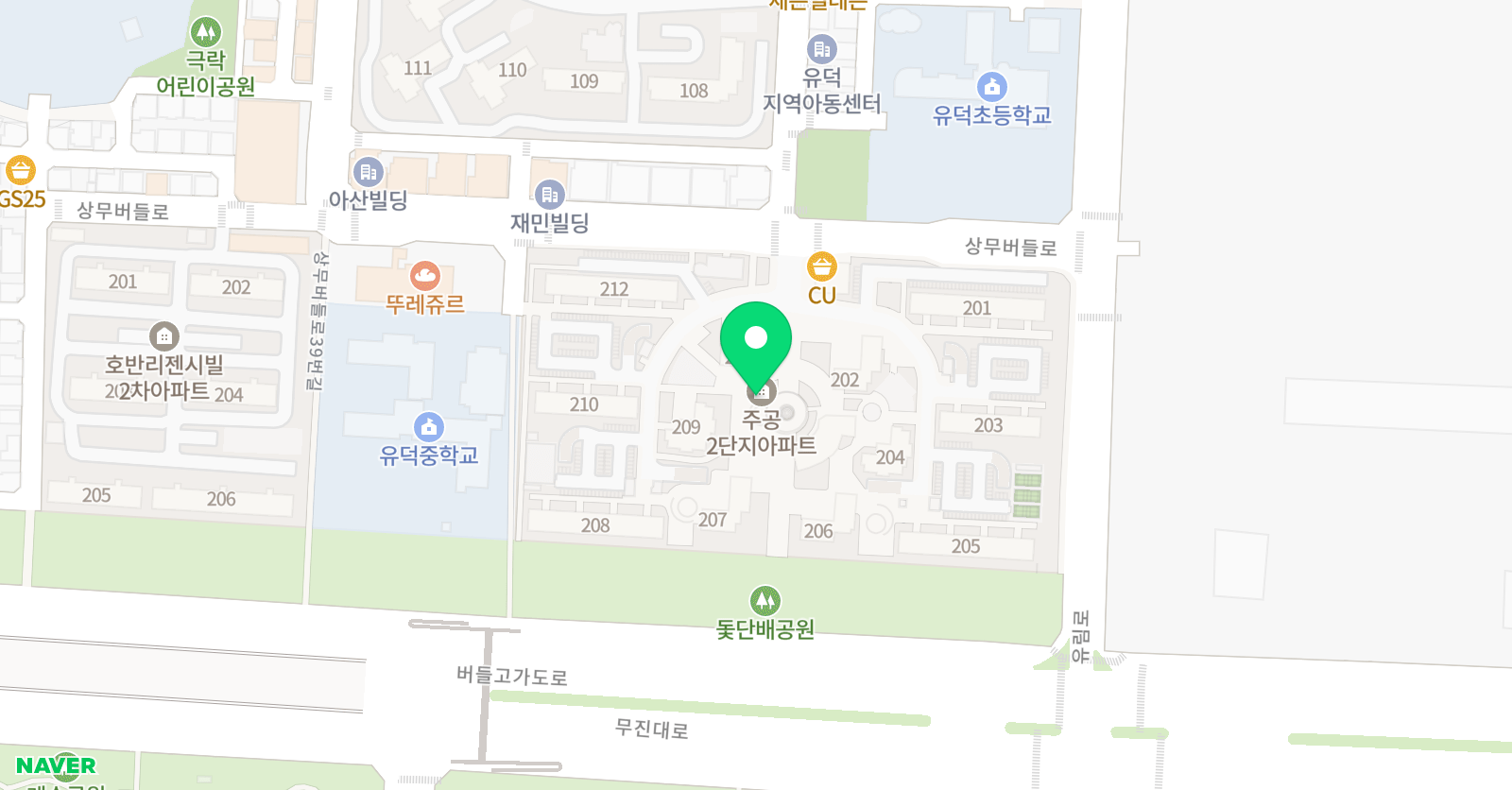 웅진 공부방 유촌동버들2단지 위치