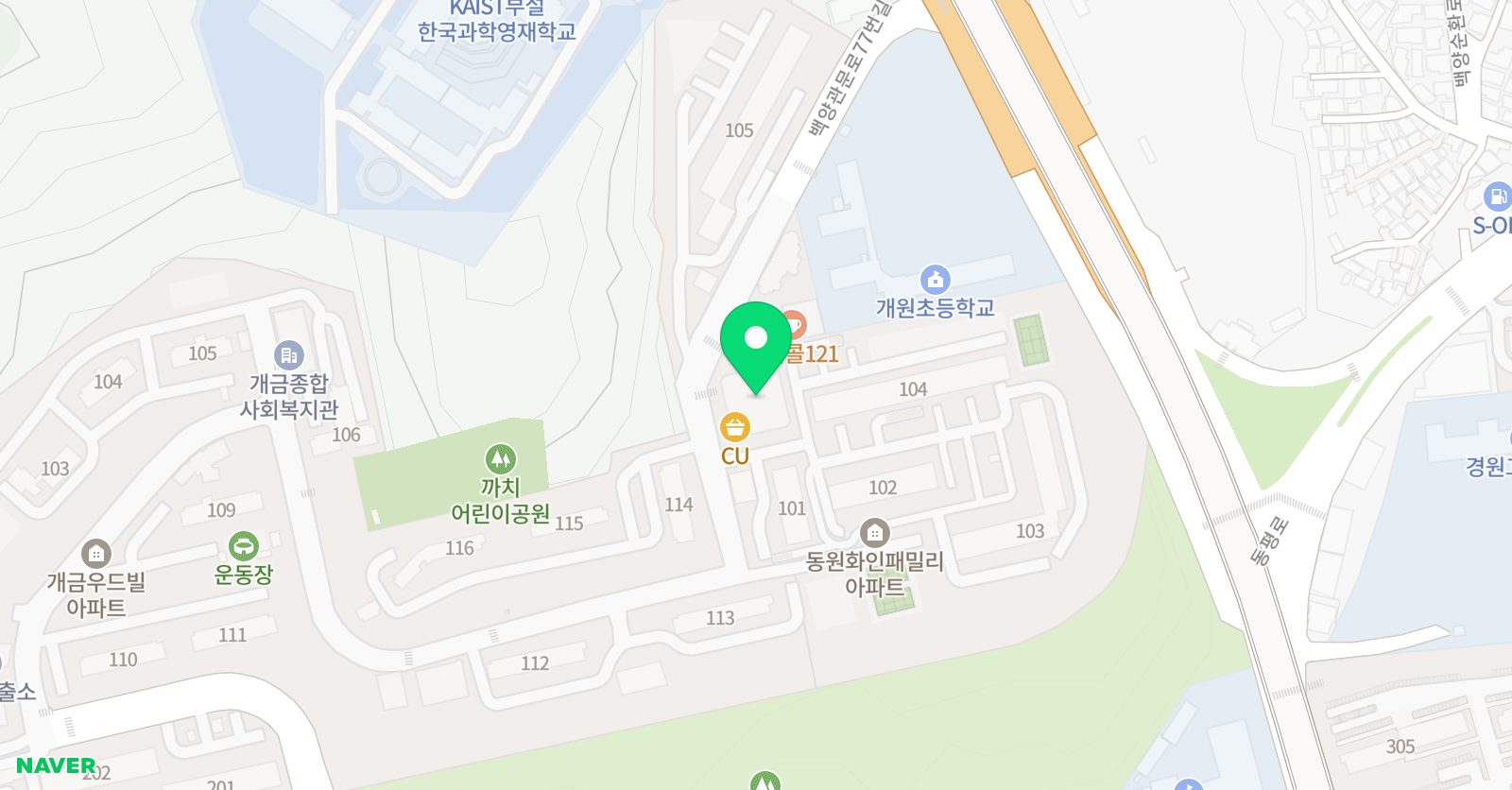 크리아트개금 나무미술 위치