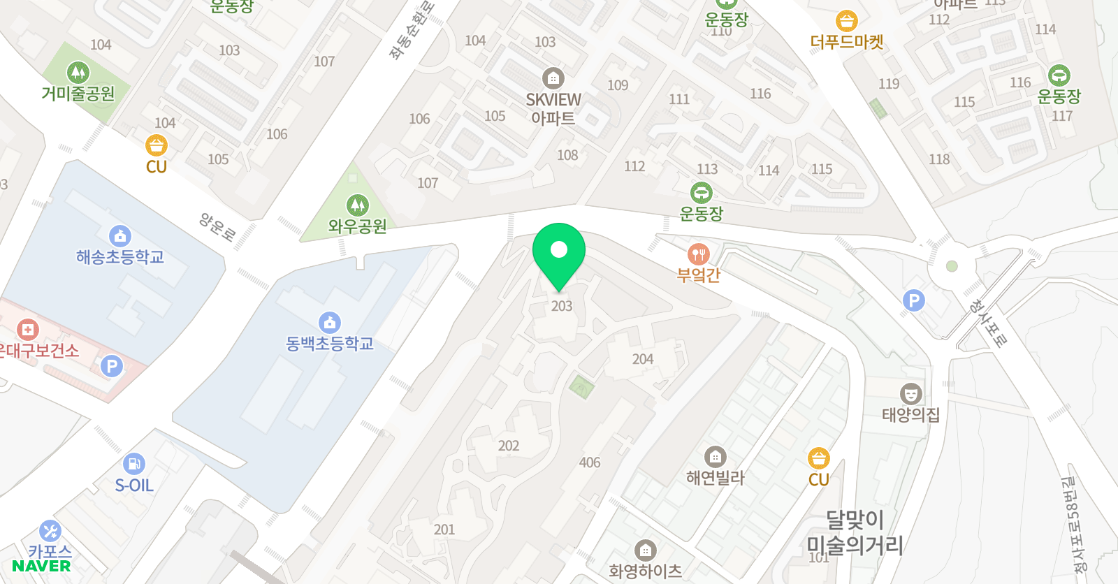 기탄 사고력교실 해운대힐스테이트위브교실 위치