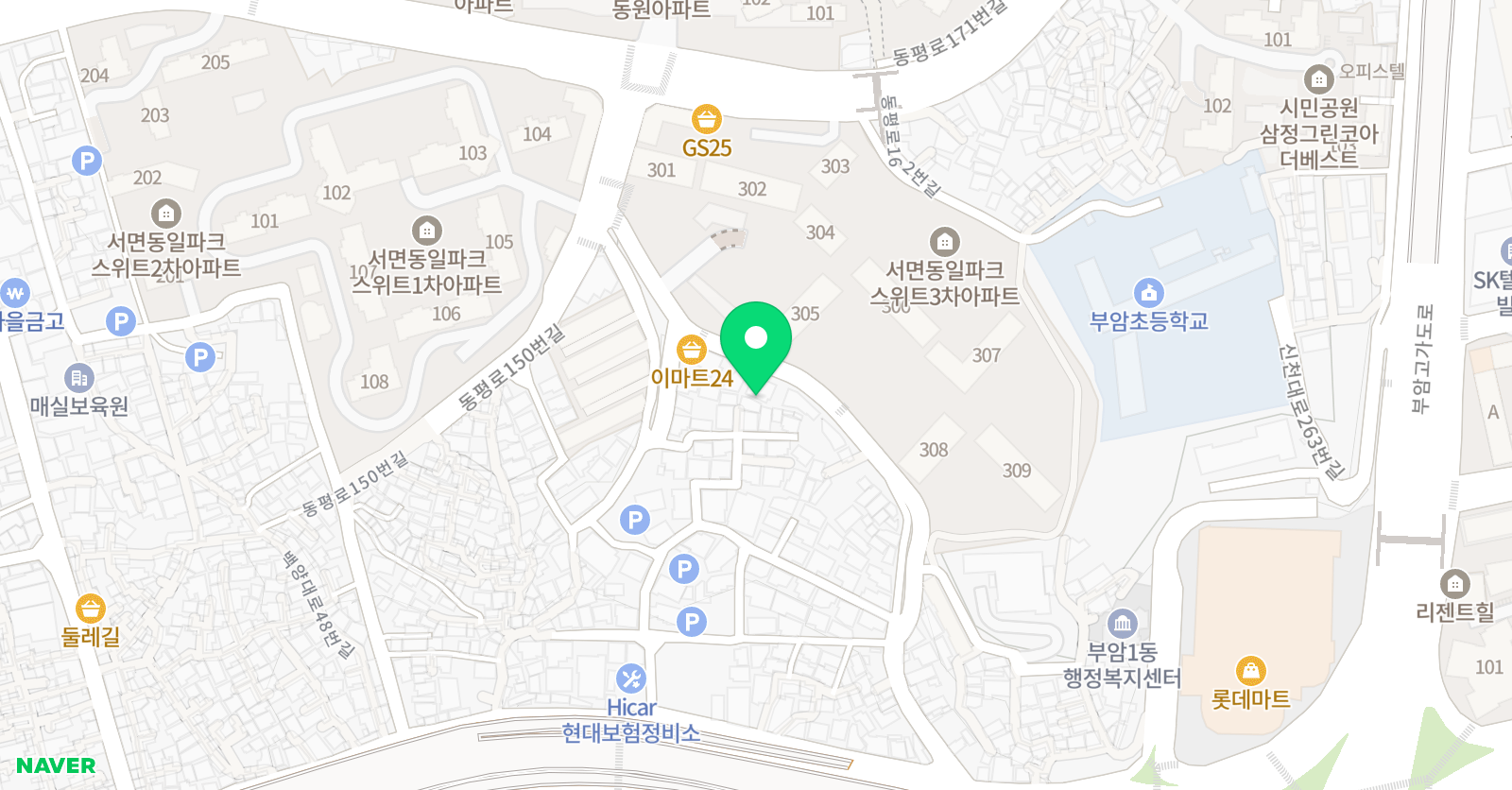 부암 두드림 수학교습소 위치
