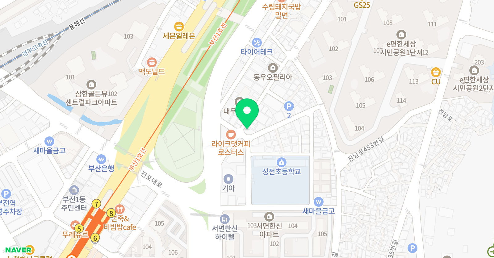 2호점솔루션수학이프어학원 위치