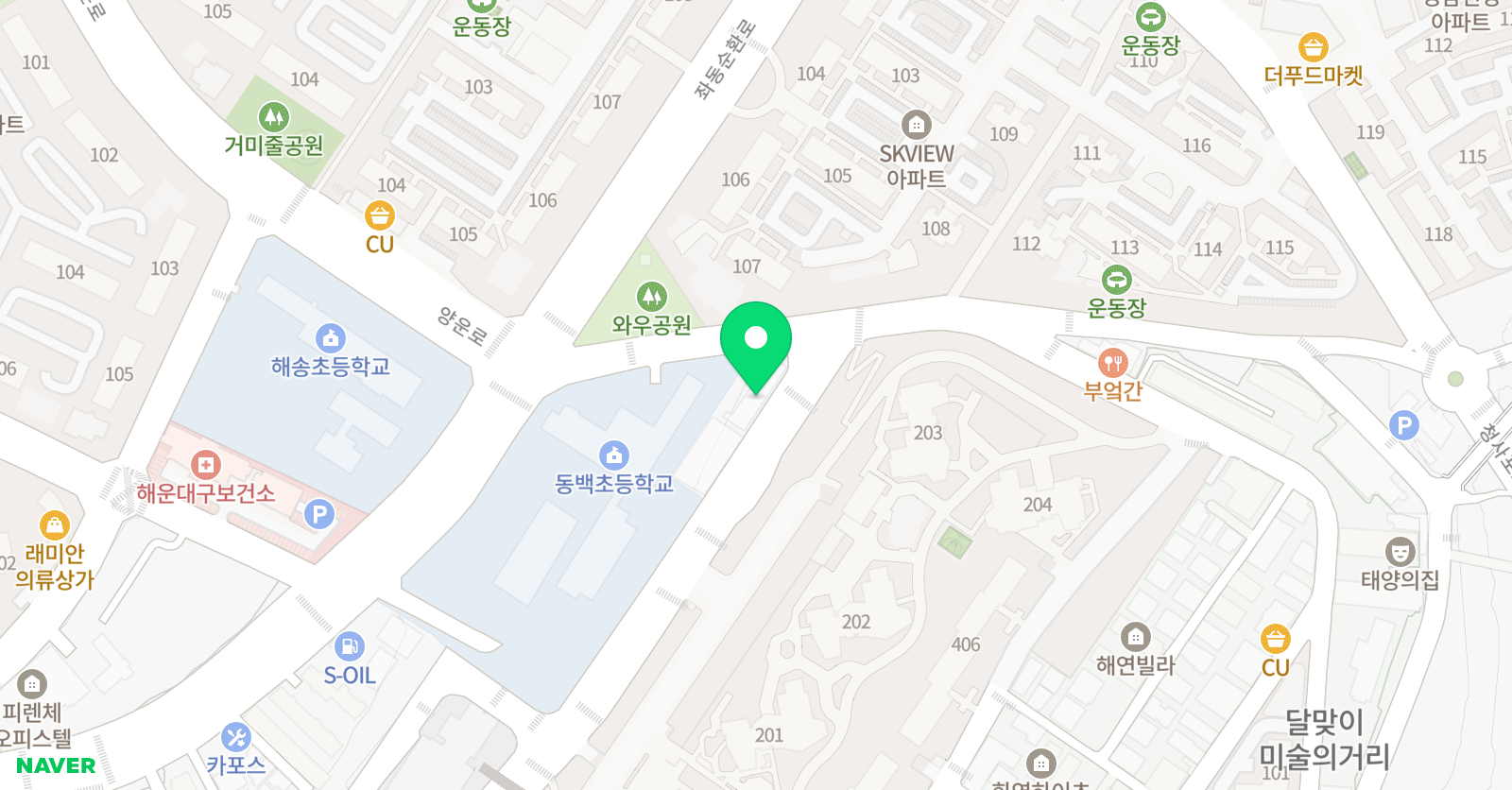 영재들의 미술상자 미술학원 해운대힐스교육원 위치