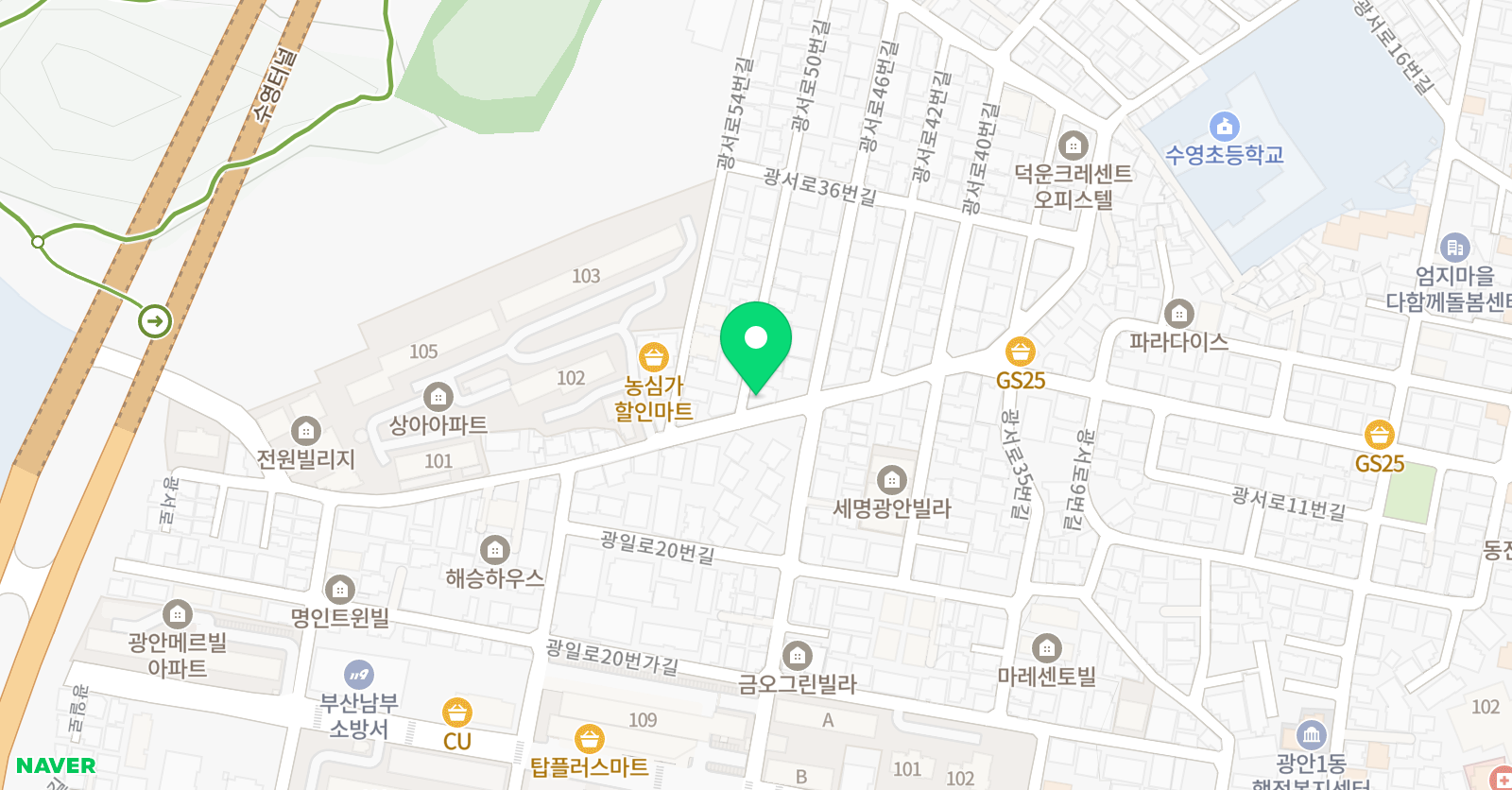 윤정에땅 미술학원 위치