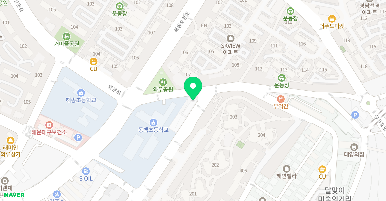 뮤엠 영어 힐스테이트위브점 위치