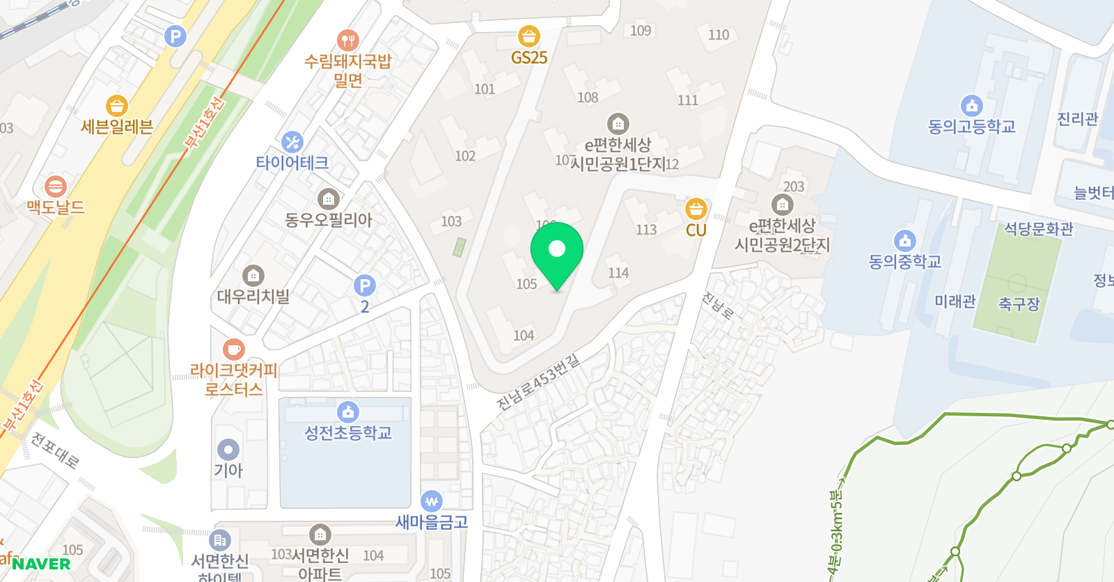 링키 영어 이편한세상시민공원점 위치