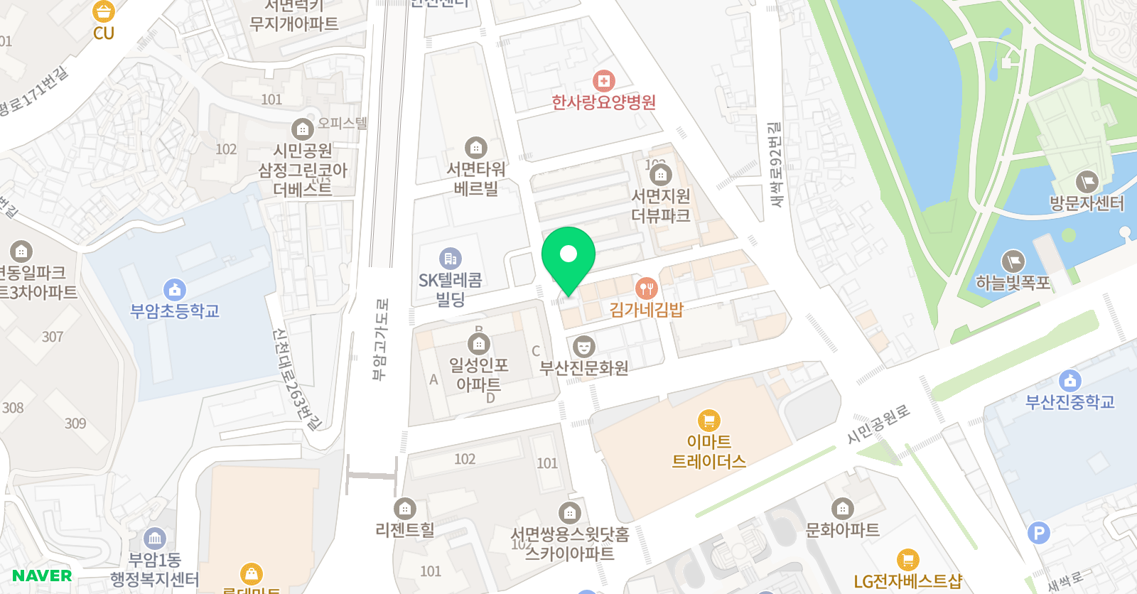 비상잉글리시 아이 학원 시민공원점 위치