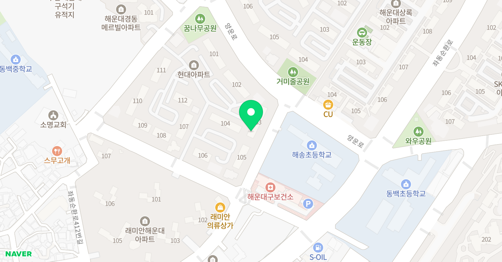 봄봄교육원 현대점 위치