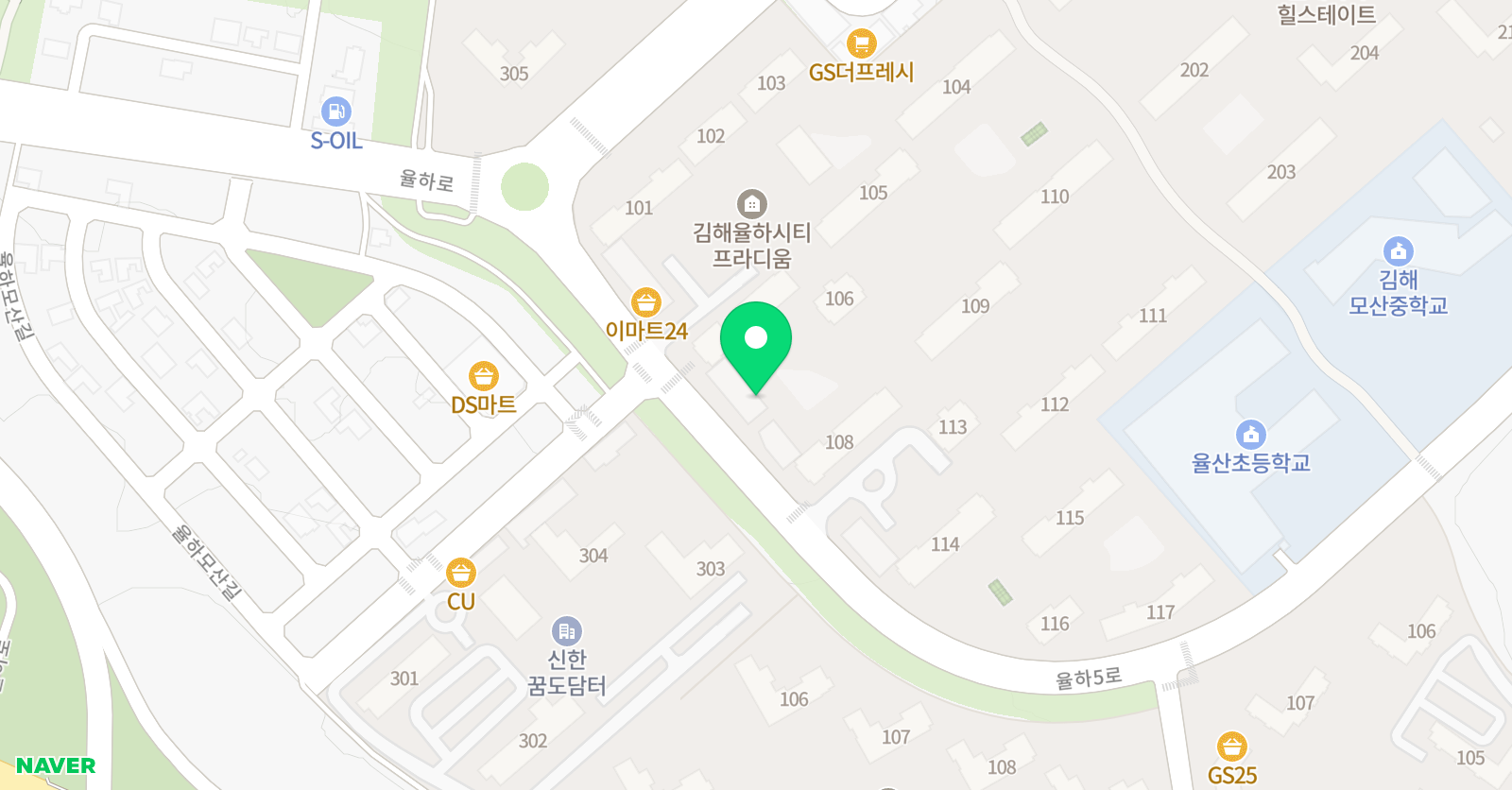 펜덕스 영어학원 장유점 위치