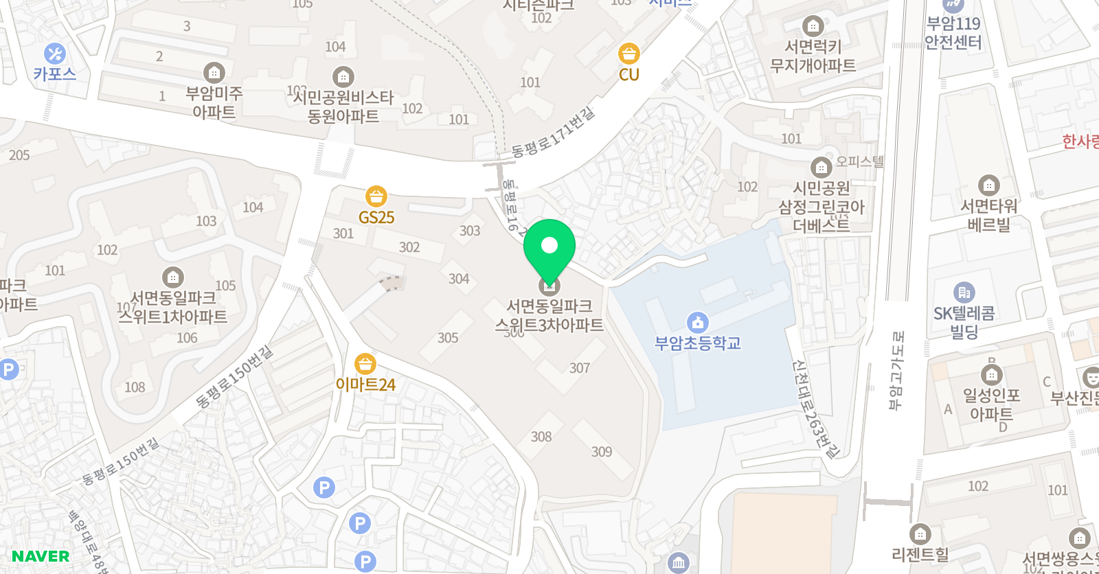 서면암산짱 위치