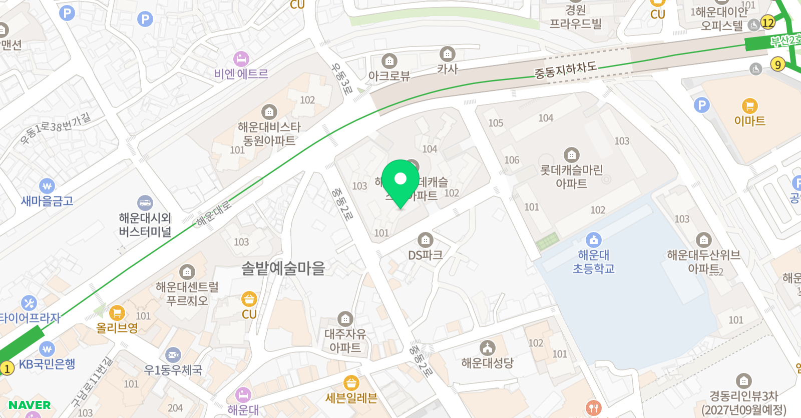 유니팝 미술학원 중동스타센터 위치