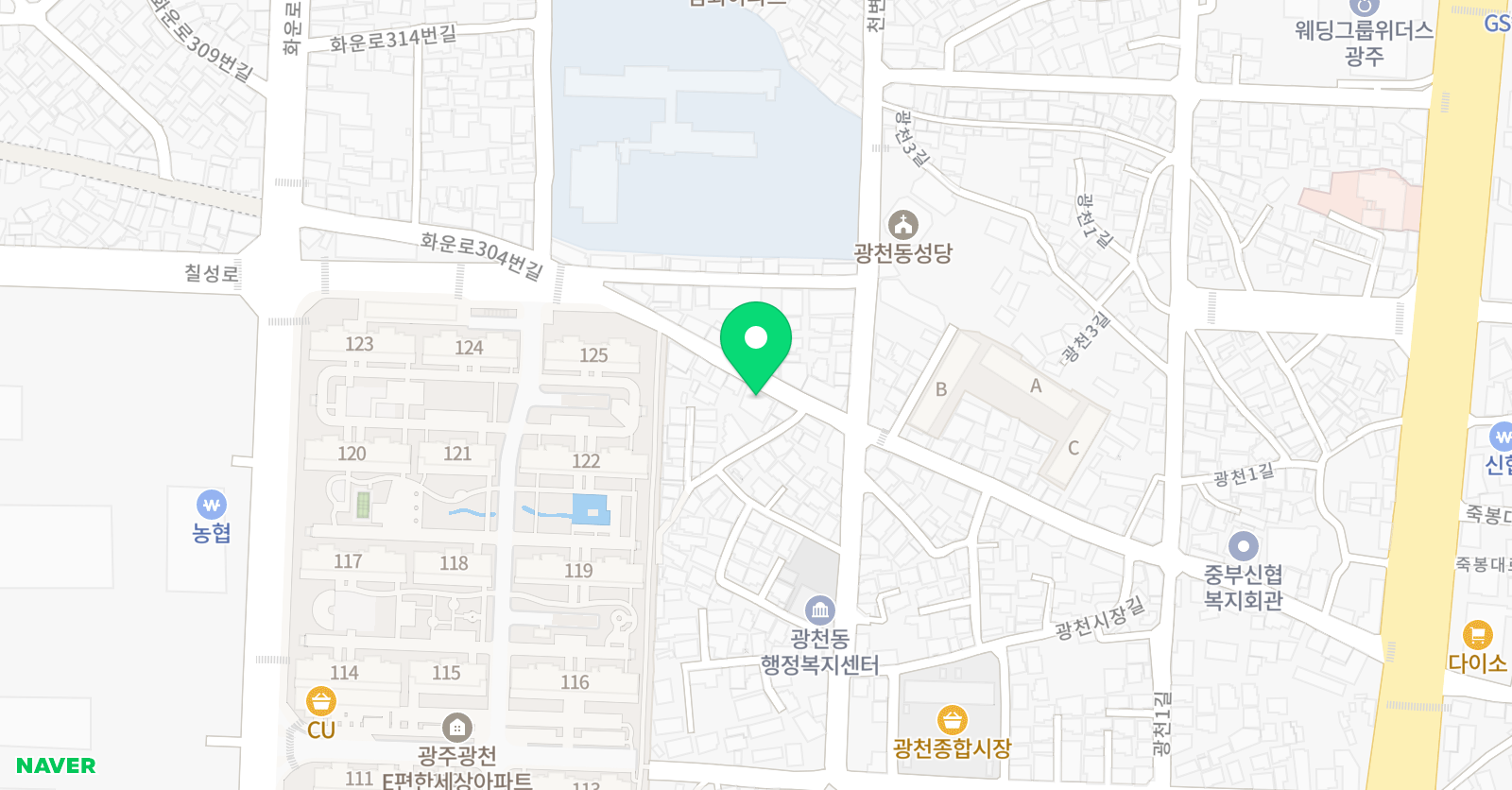 GnB 어학원 광천캠퍼스 위치