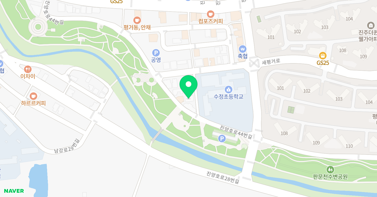 EiE 고려대어학원 진주신안평거캠퍼스 위치