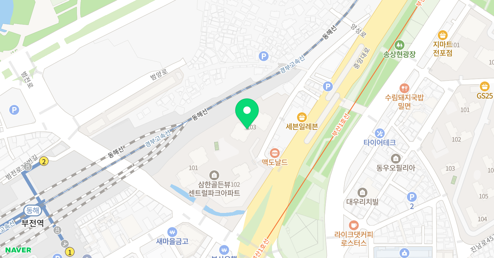 아소비 부산 범전1점 위치