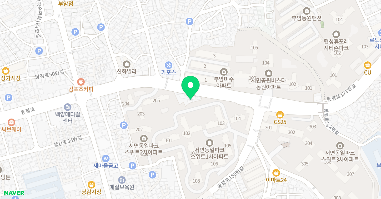 꿈꾸는 미술학원 위치