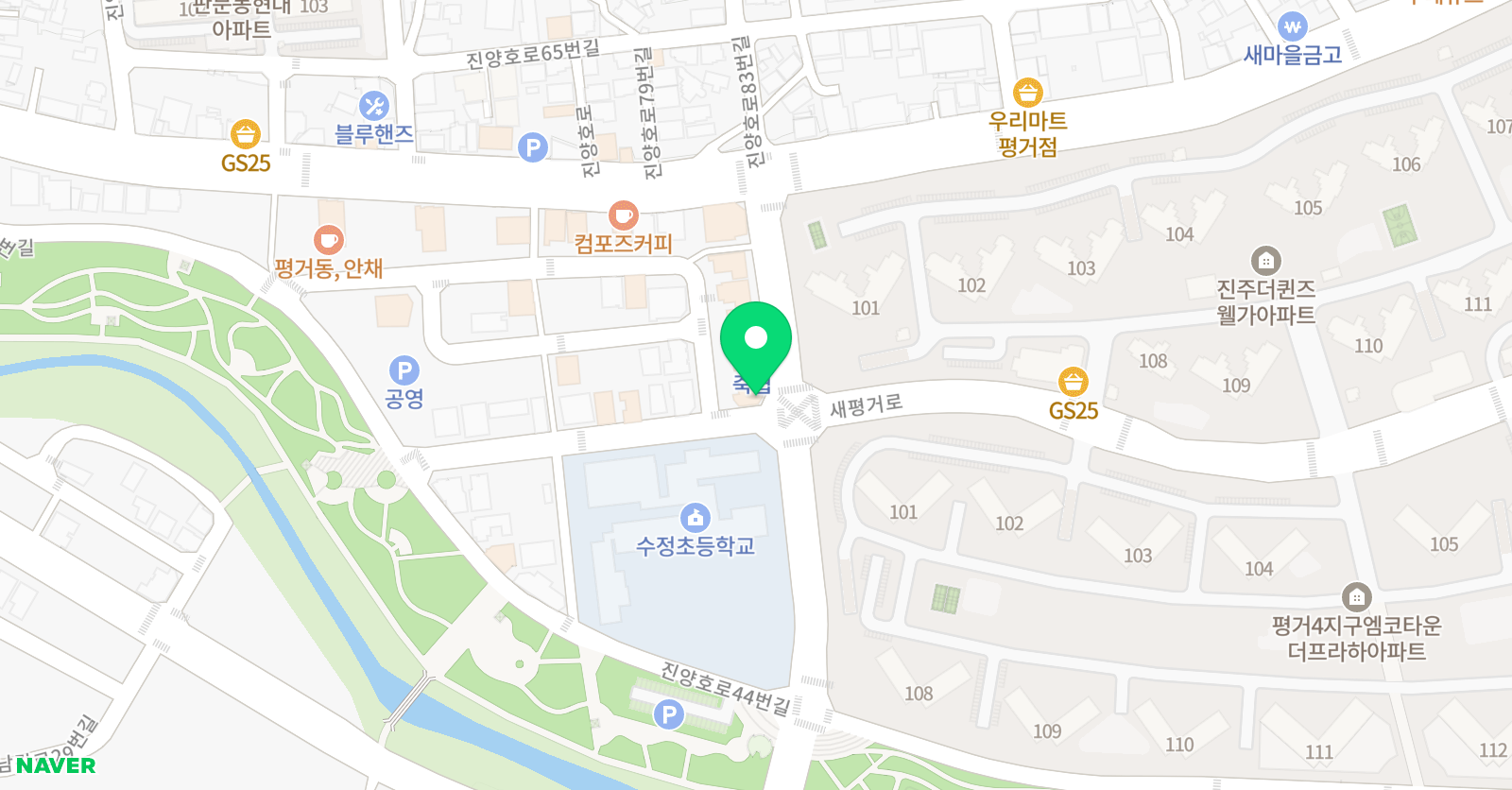 청어람 수학학원 위치