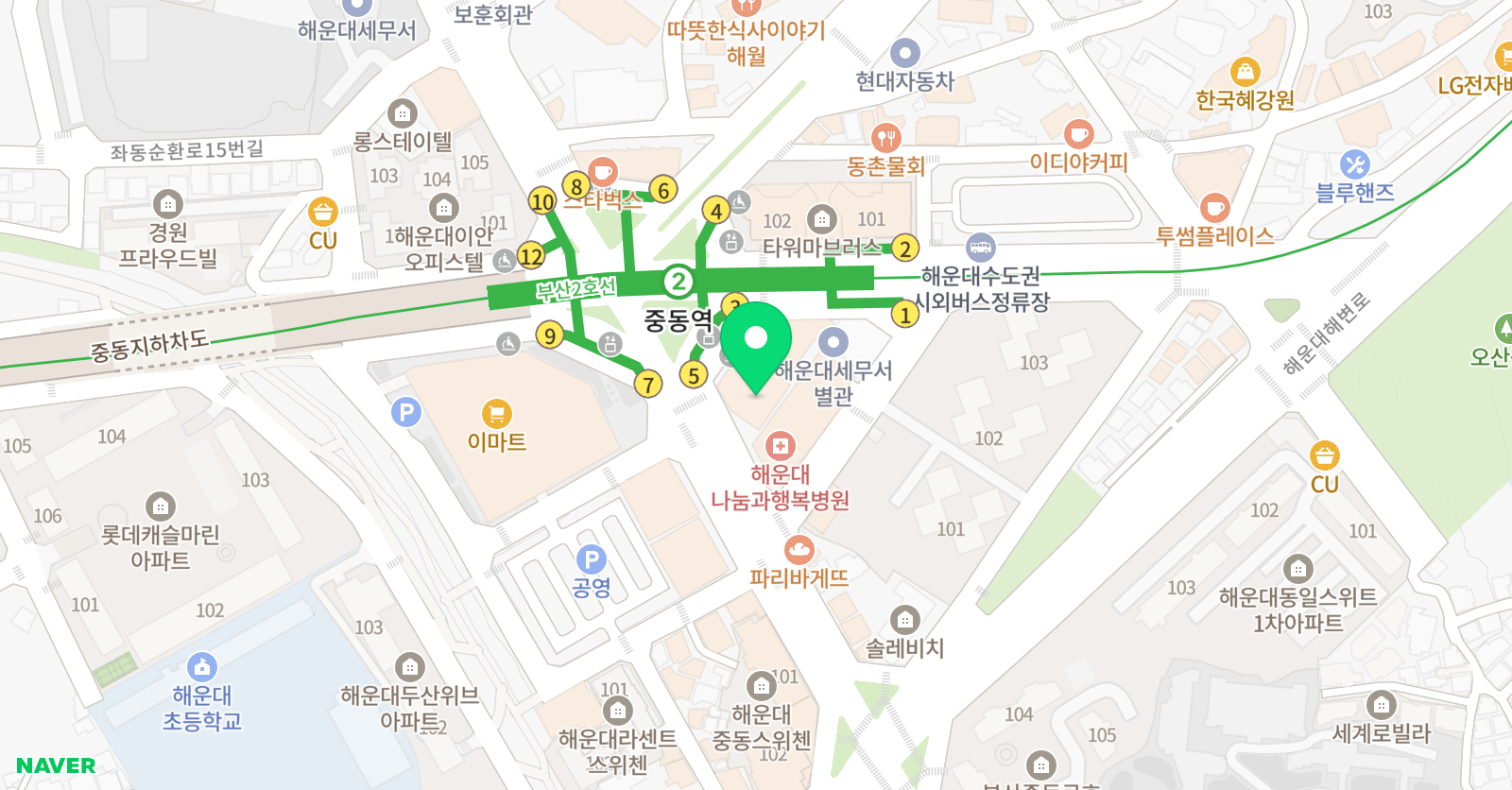 공부의정석 학원 위치