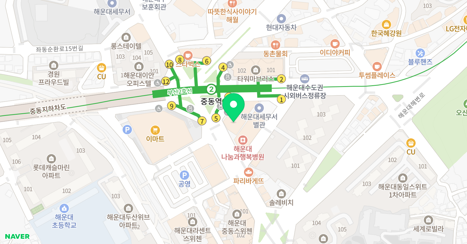 그릿수학831 해운대영재학원 위치