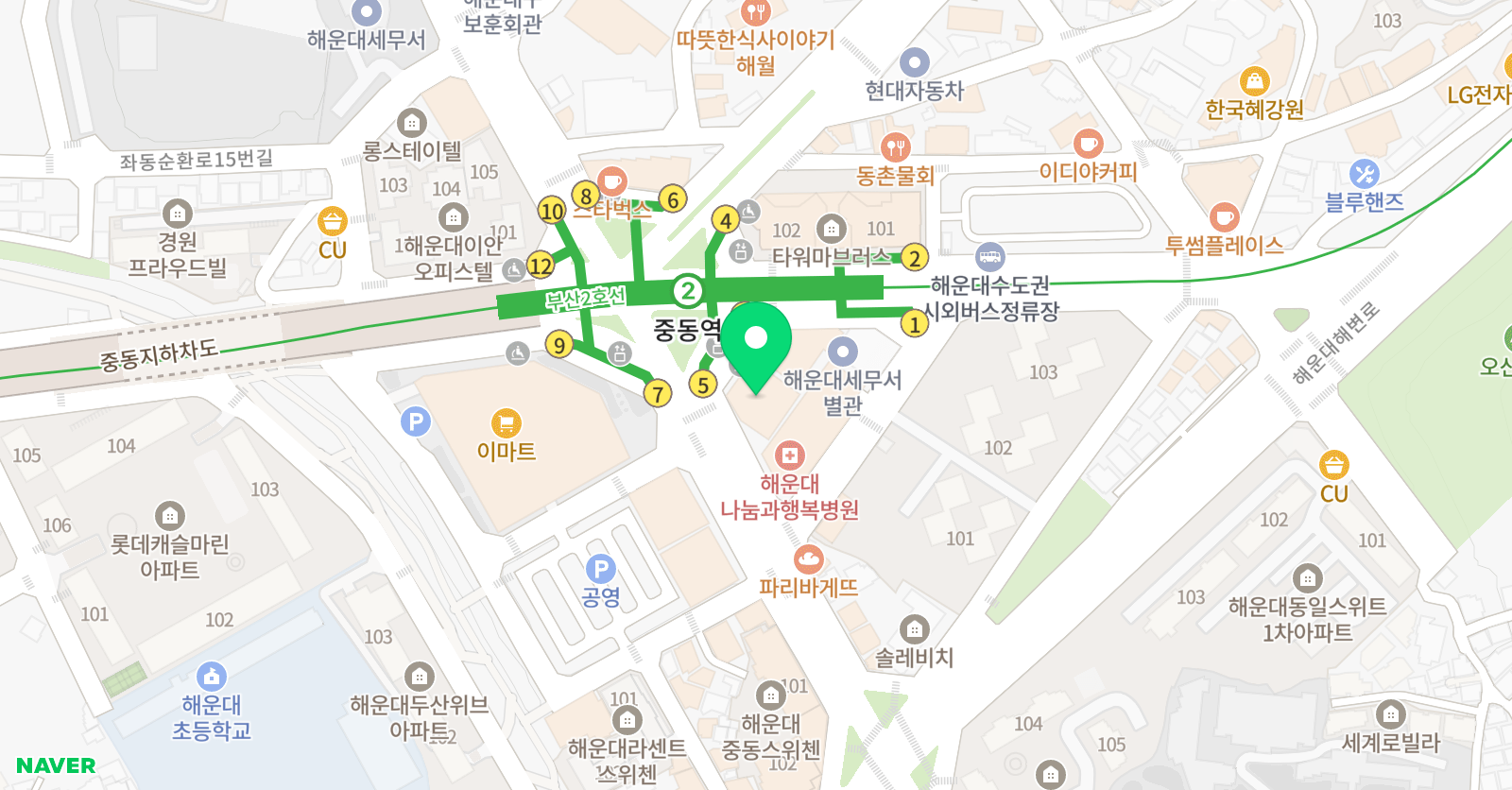 비탑스터디 해운대 입시학원 위치