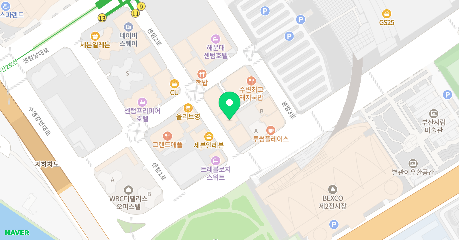 PSS 수학학원 센텀2캠퍼스 위치