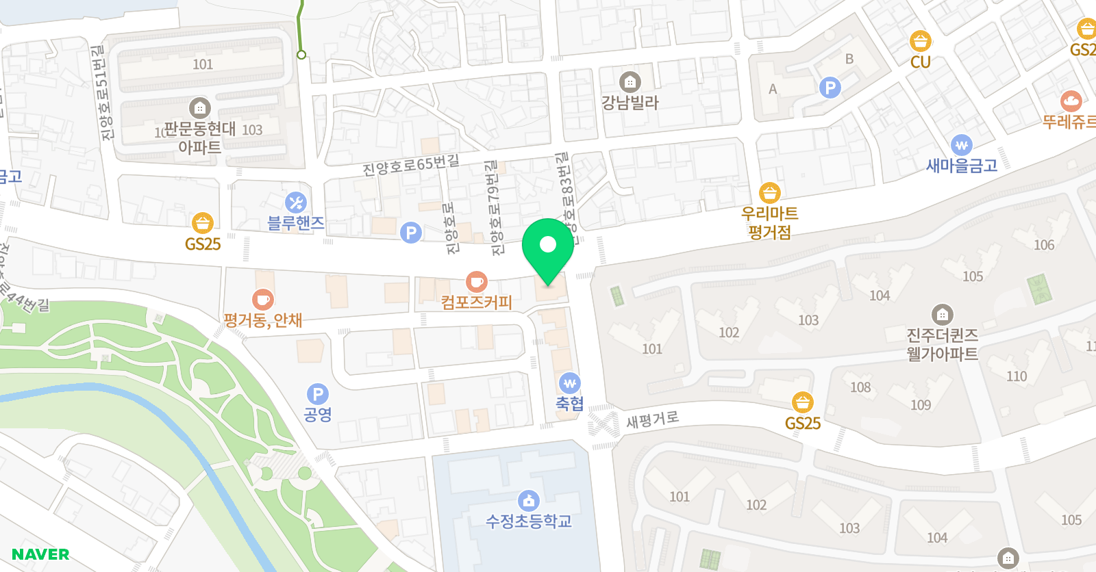 포커스 어학원 평거캠퍼스 본원 위치