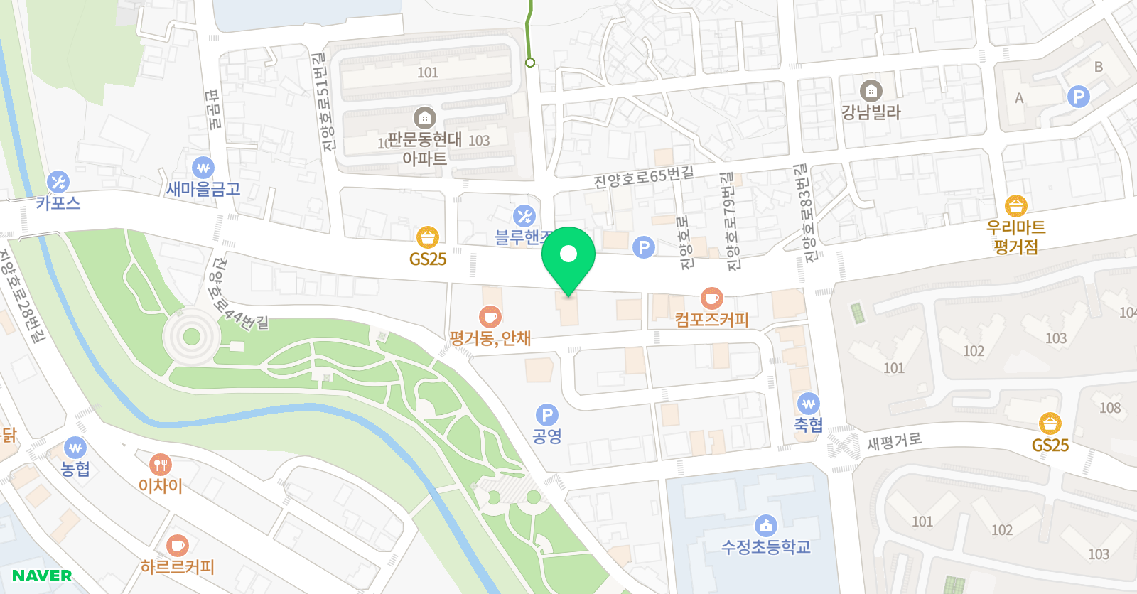 세옴 수학학원 위치