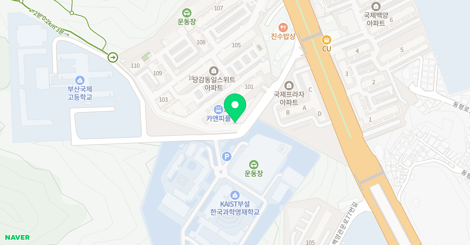 백쌤수학학원 위치