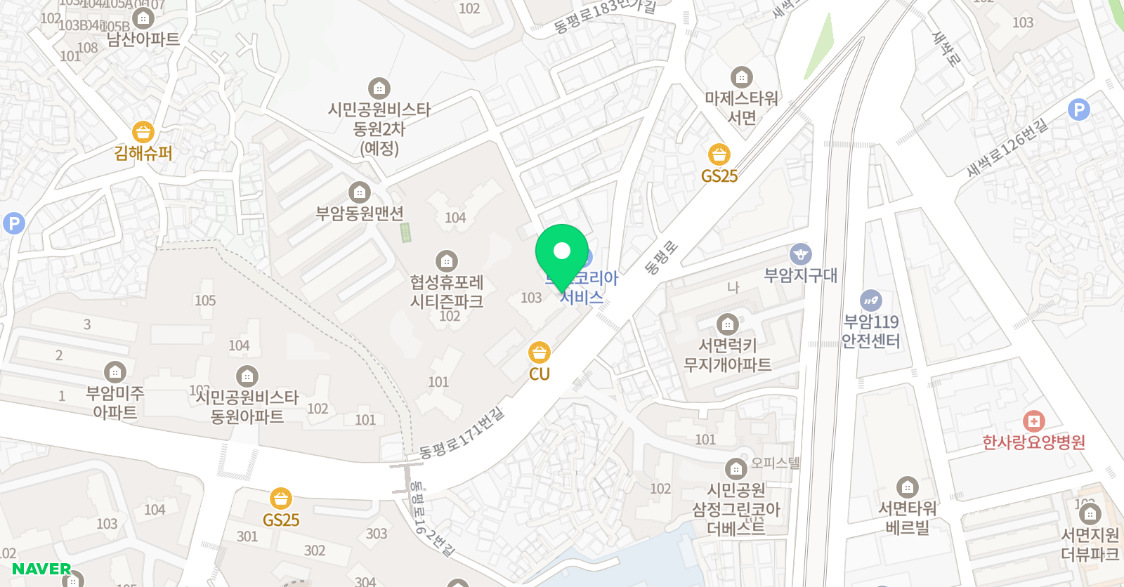 JM 영어학원 위치