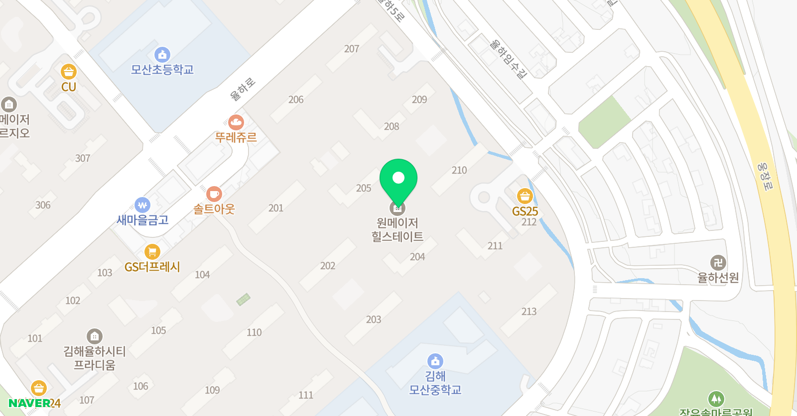 스마트해법 수학 김해 원메이저현대점 위치