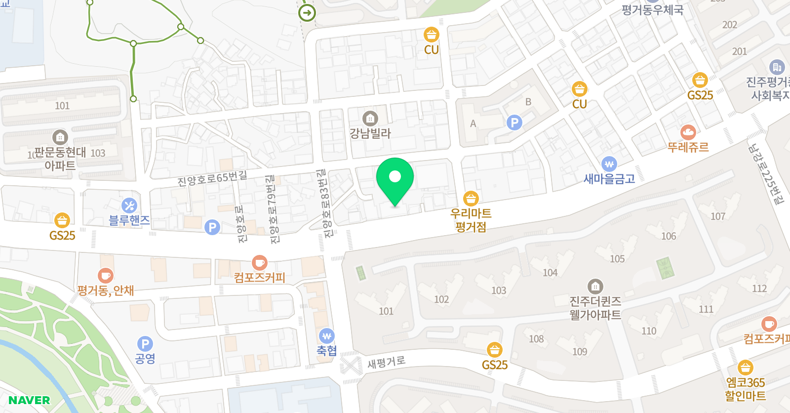 정상 어학원 진주평거분원 위치