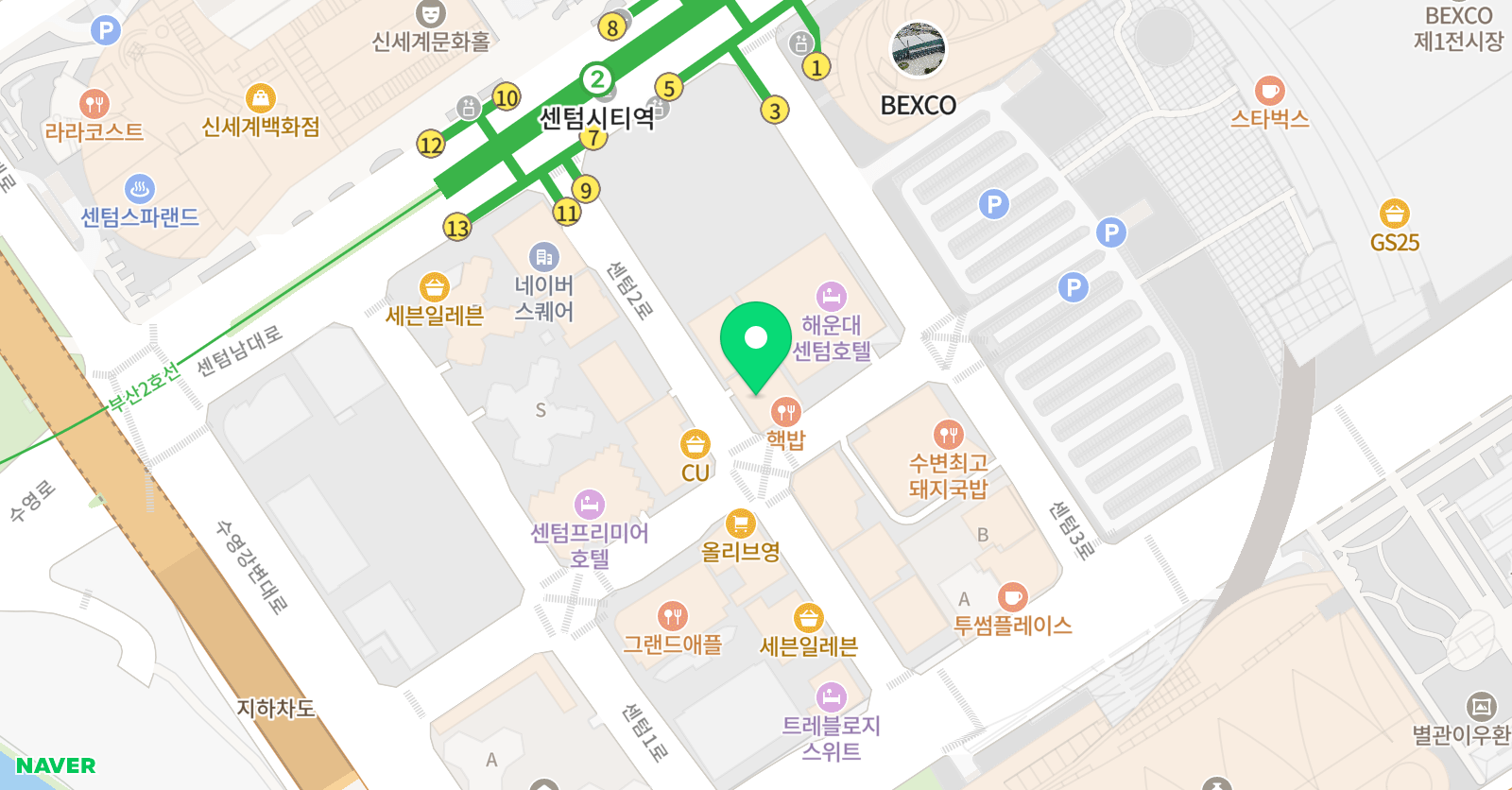 비끄 아트 부산해운대센텀점 위치