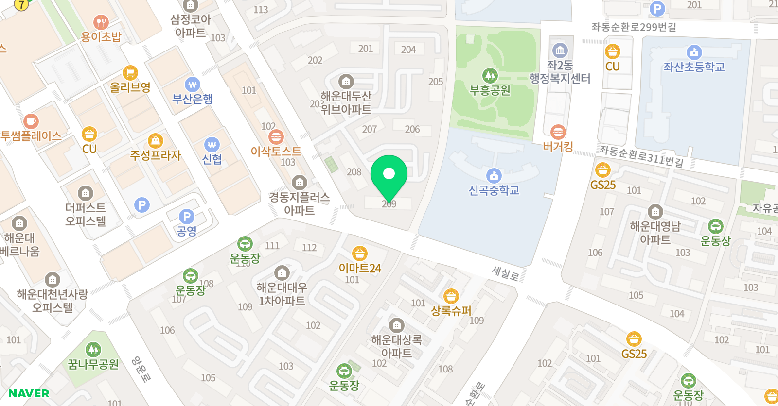 기탄 사고력교실 부산좌동두산2차점 위치
