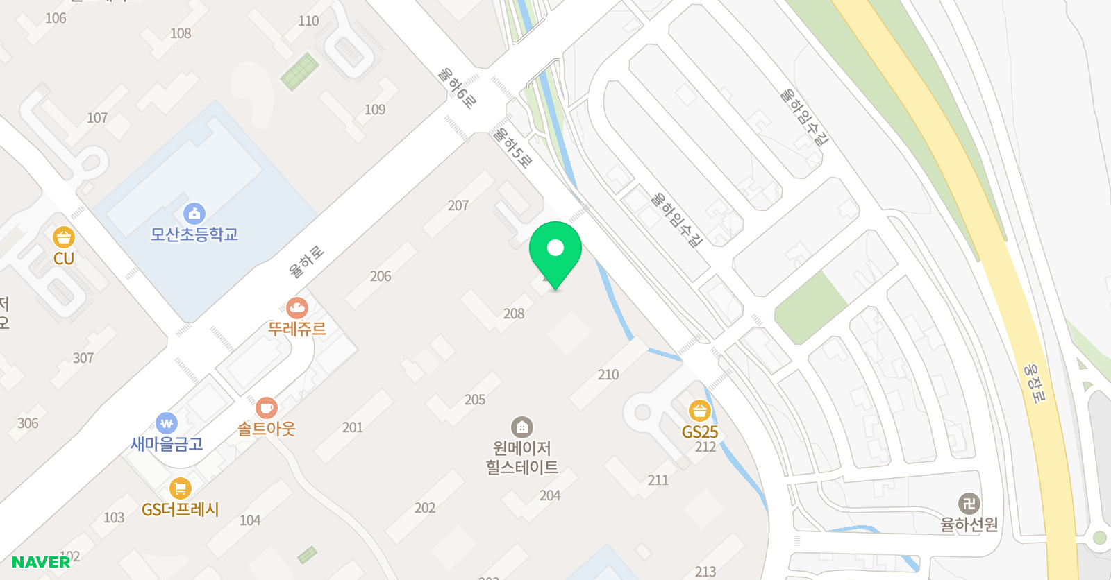 잉글리시아이 율하힐스테이트점 위치