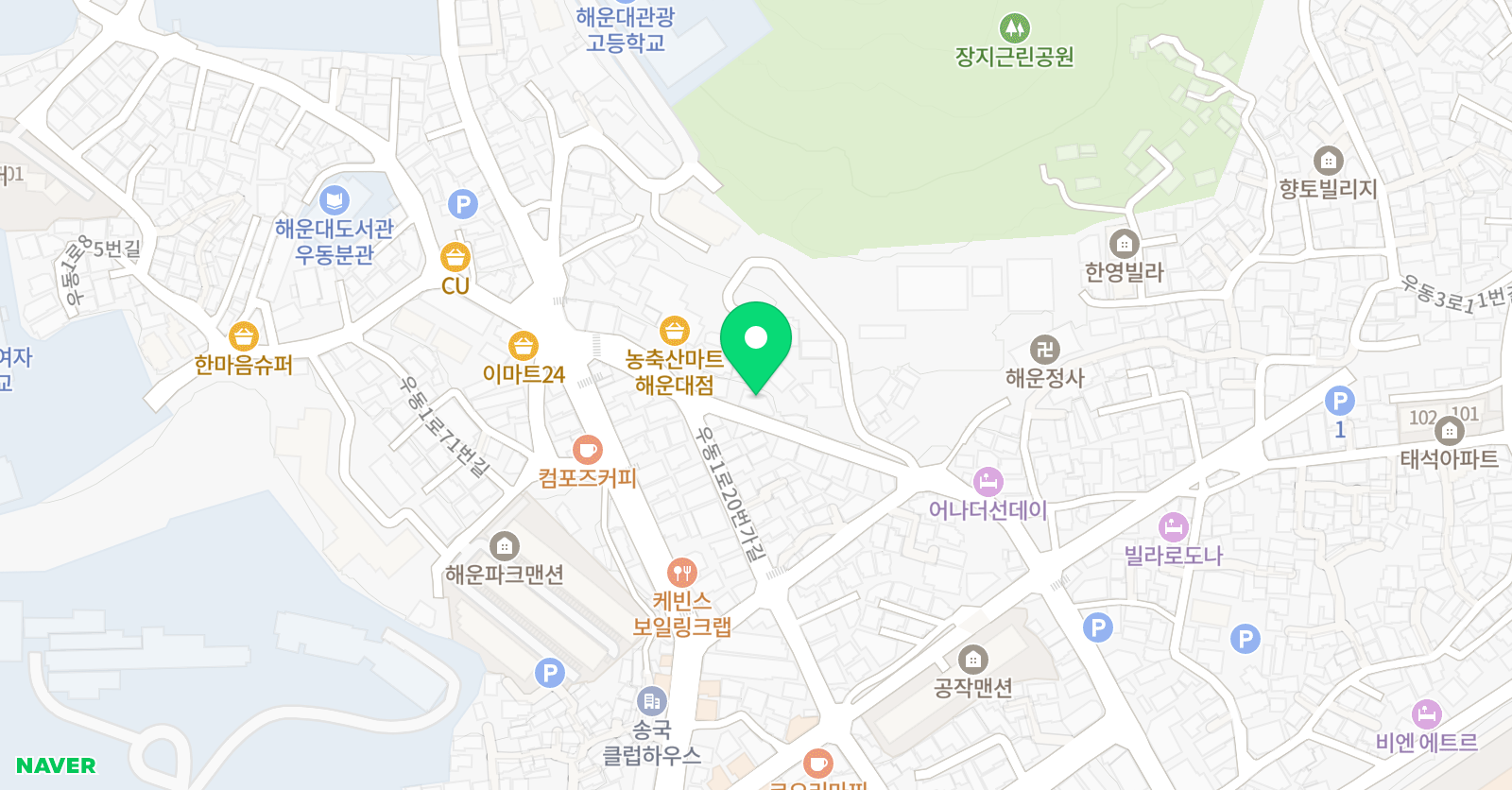 튼튼 영어 마스터클럽 우동MC점 위치