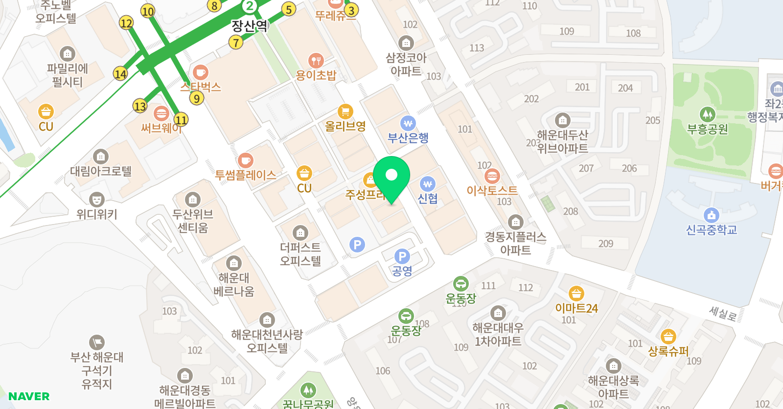 창조의아침 미술학원 해운대캠퍼스 위치