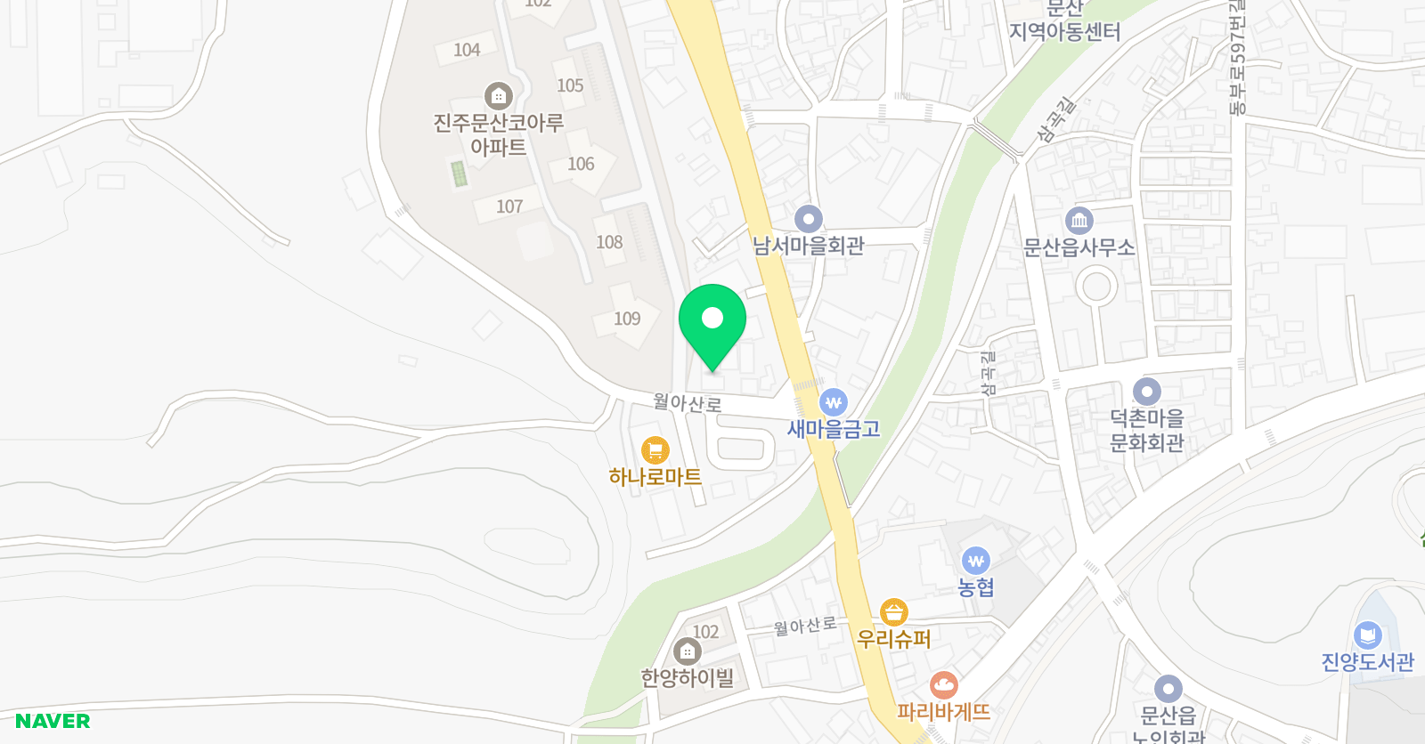 3030영어 진주문산러닝센터 위치