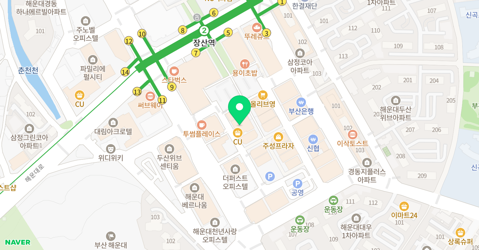 리딩엠 부산해운대교육센터 위치