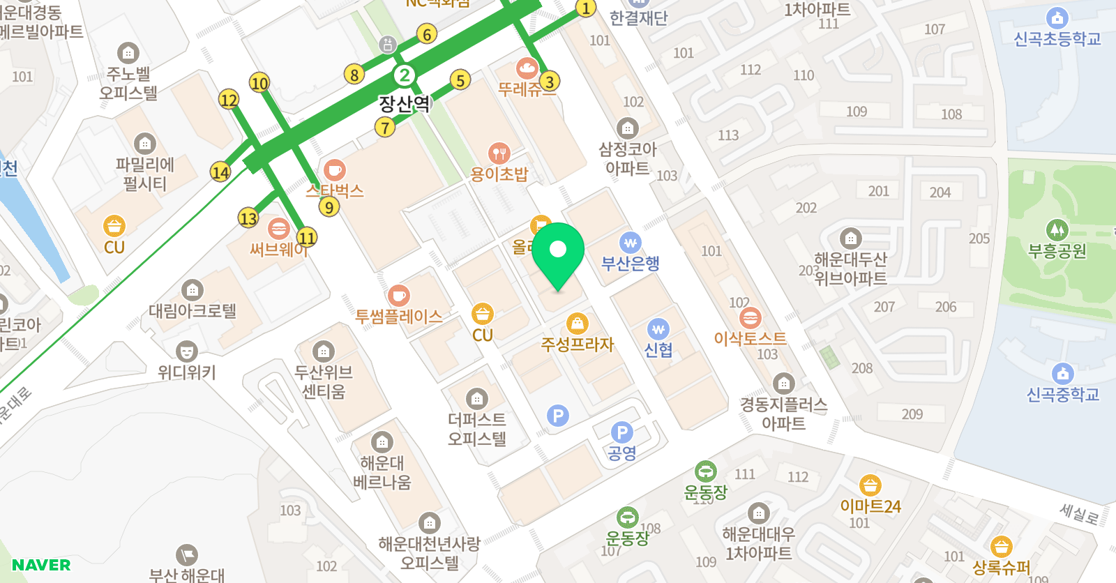 더하다 영어수학 해운대점 위치