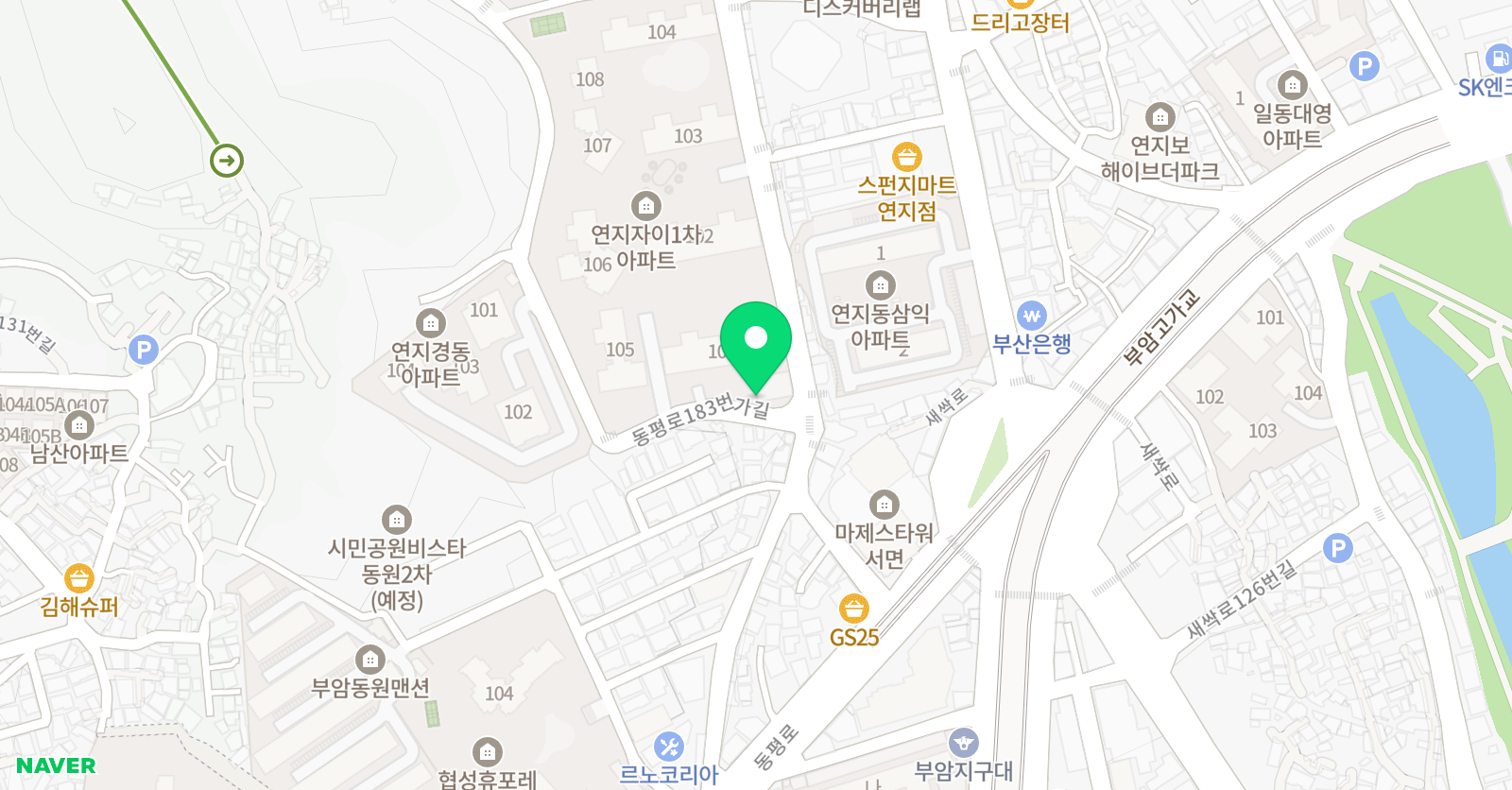 연지동 부부도담 태권도장 위치