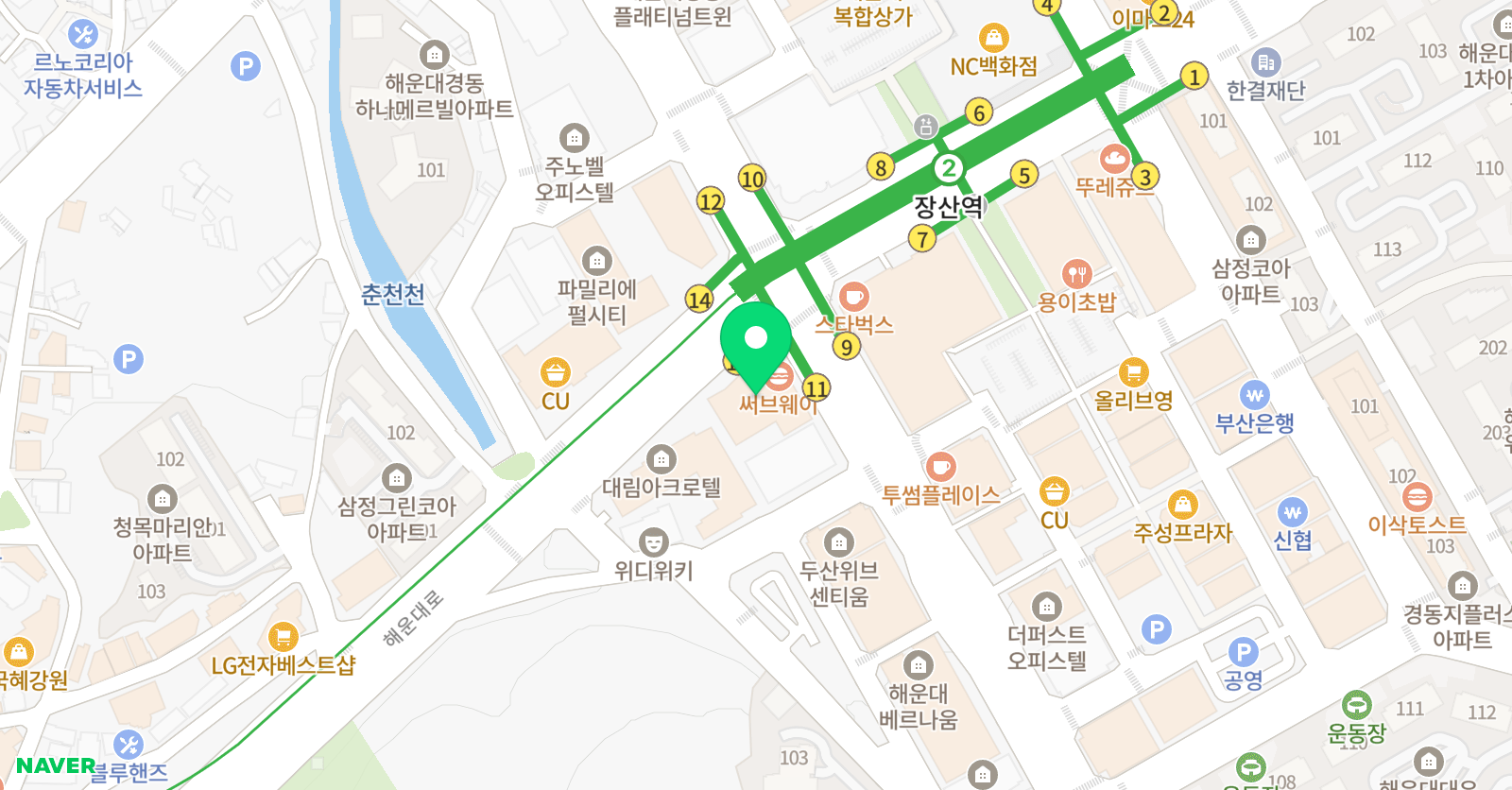 정인 학원 위치