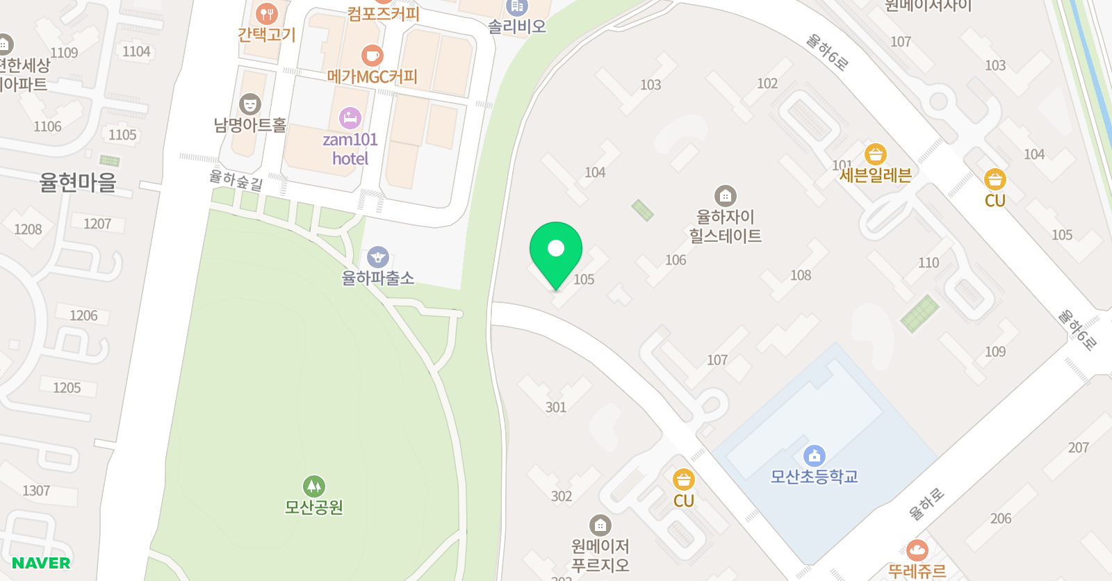 라하 잉글리시 모산초점 위치