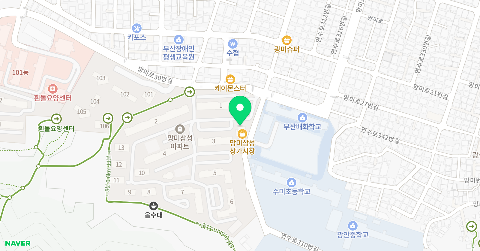 정운 태권도 위치