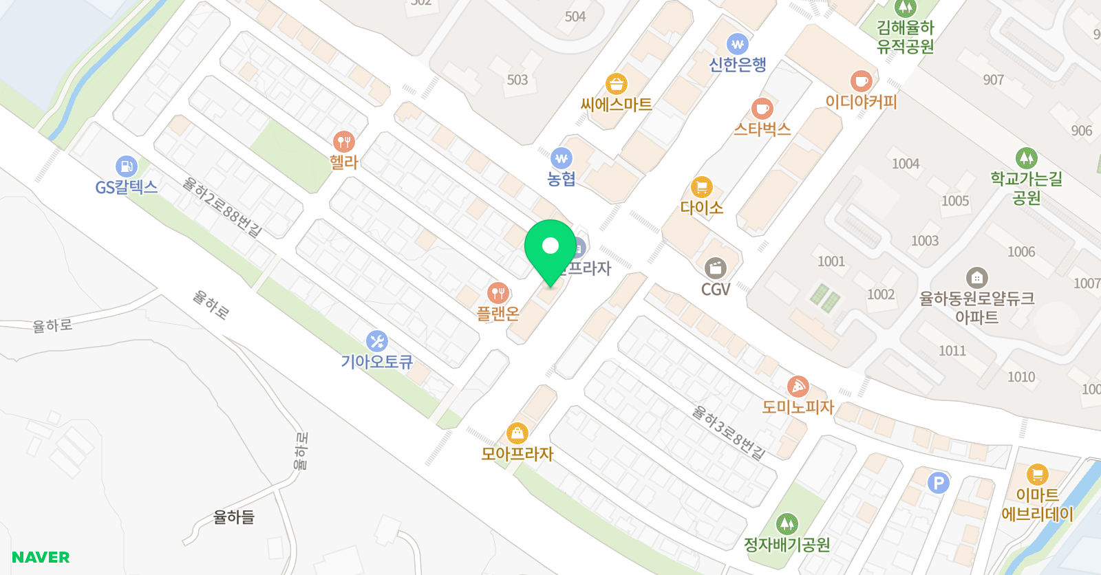 그라운디 댄스학원 장유율하점 위치