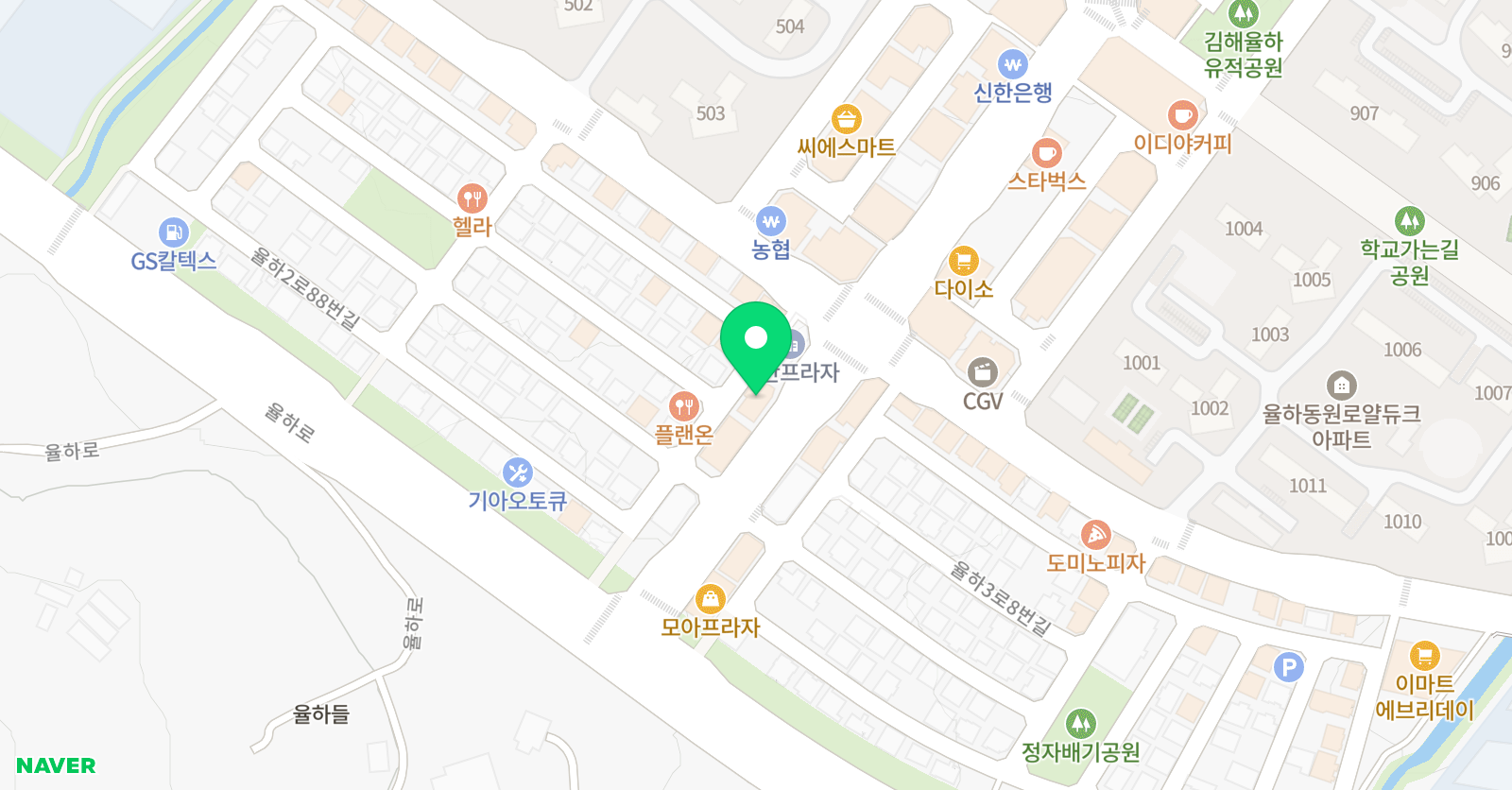 문키즈 스윔스쿨 율하점 위치