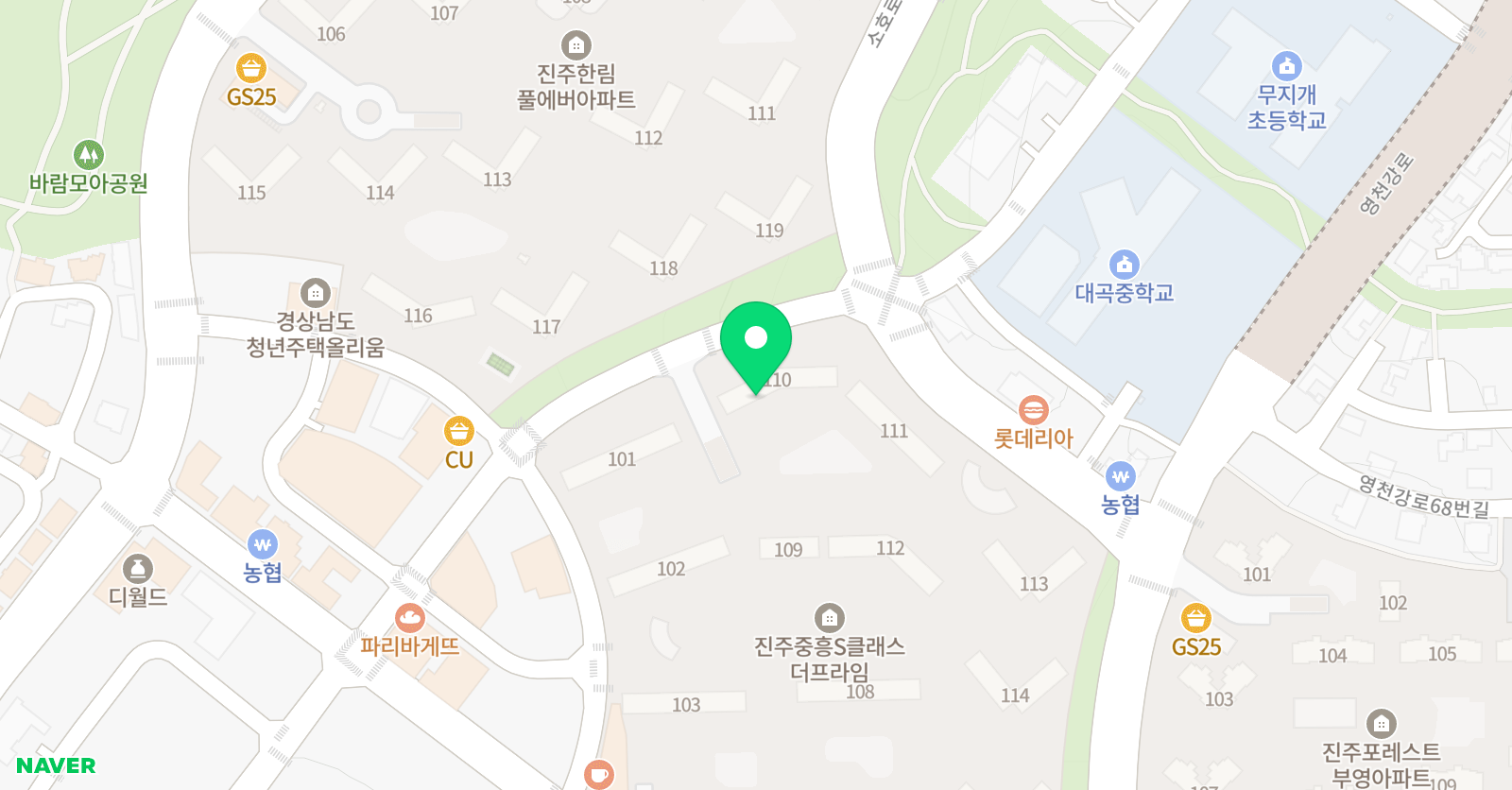 아소비 진주혁신중흥12단지점 위치