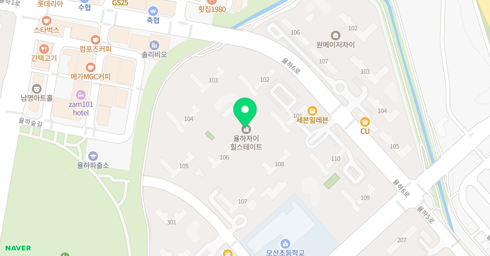 리드인 독서논술학원 율하자이힐스테이트점 위치
