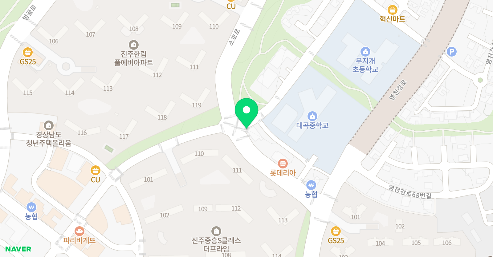 탑 학원 영어 수학 위치