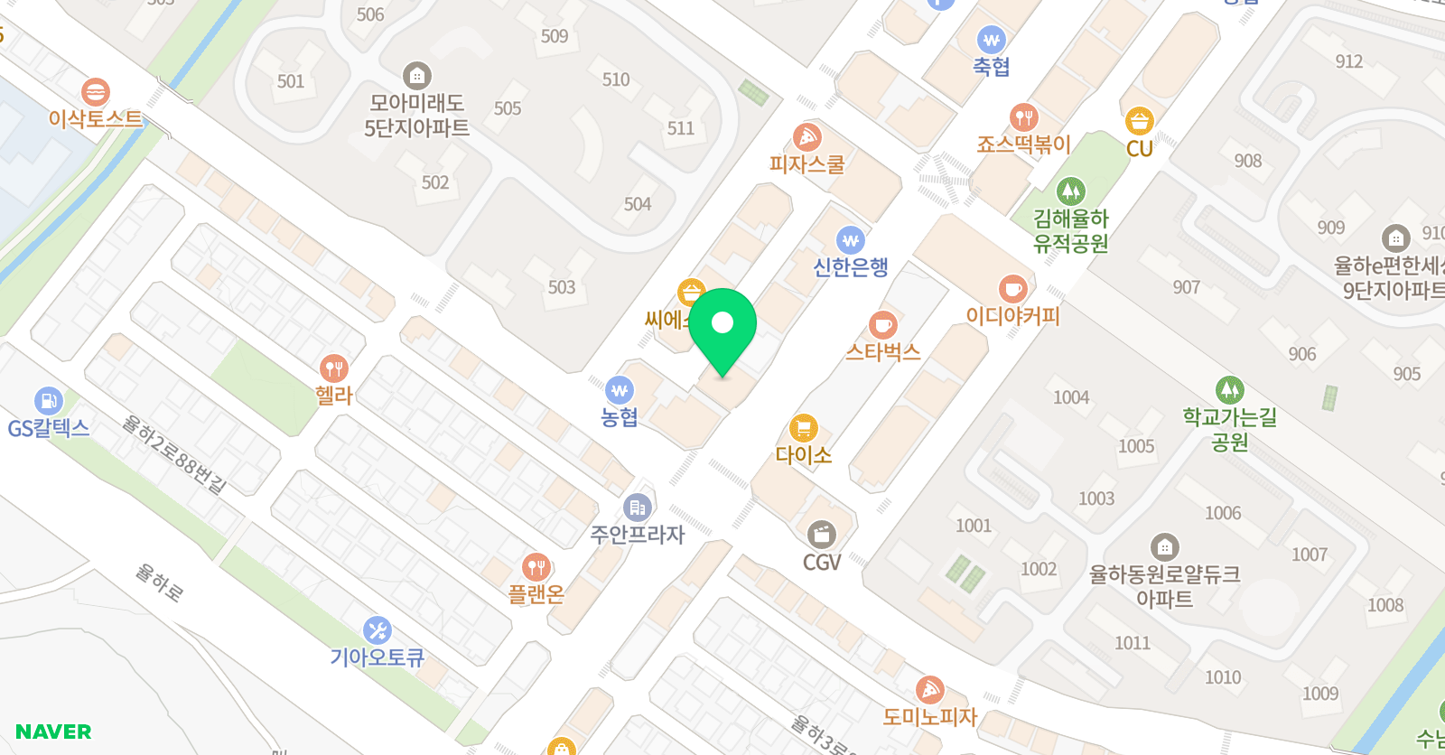 ITC 영어 김해율하지점 위치