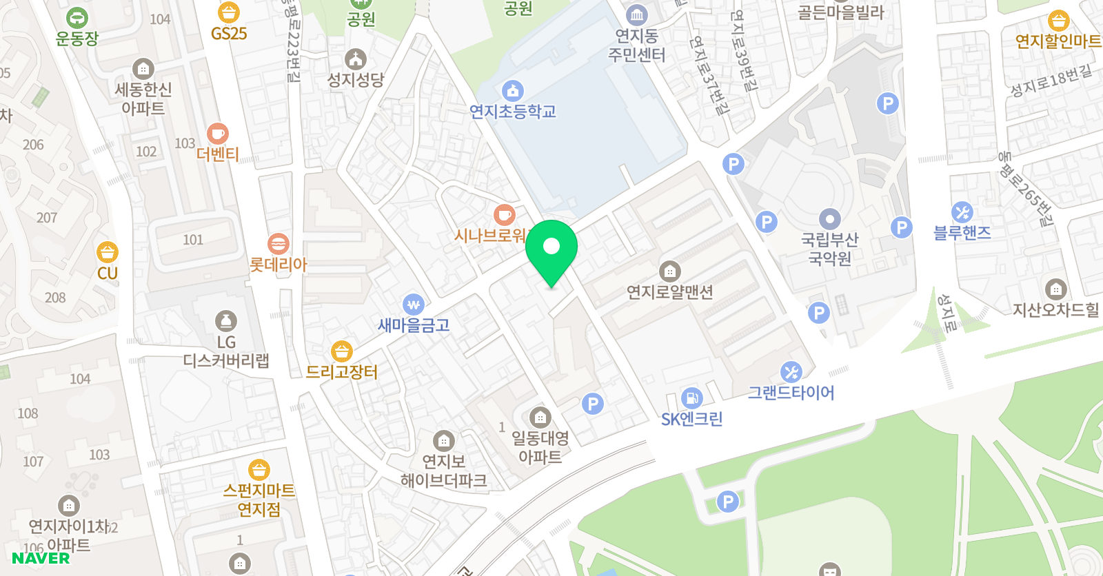 하얀수채화 미술학원 위치