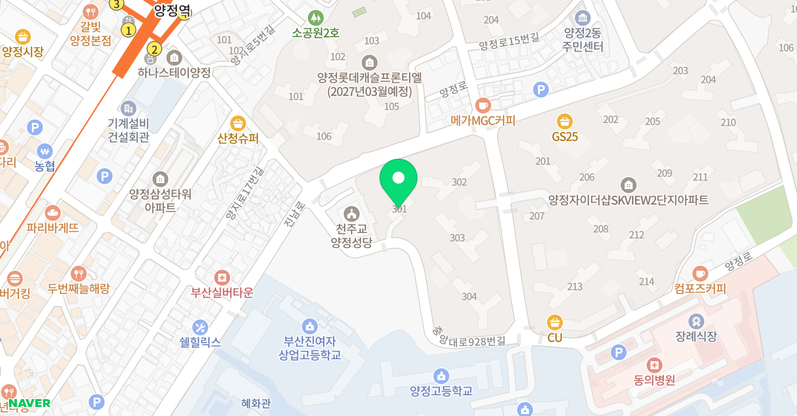 기탄사고력교실 양정자이점 위치