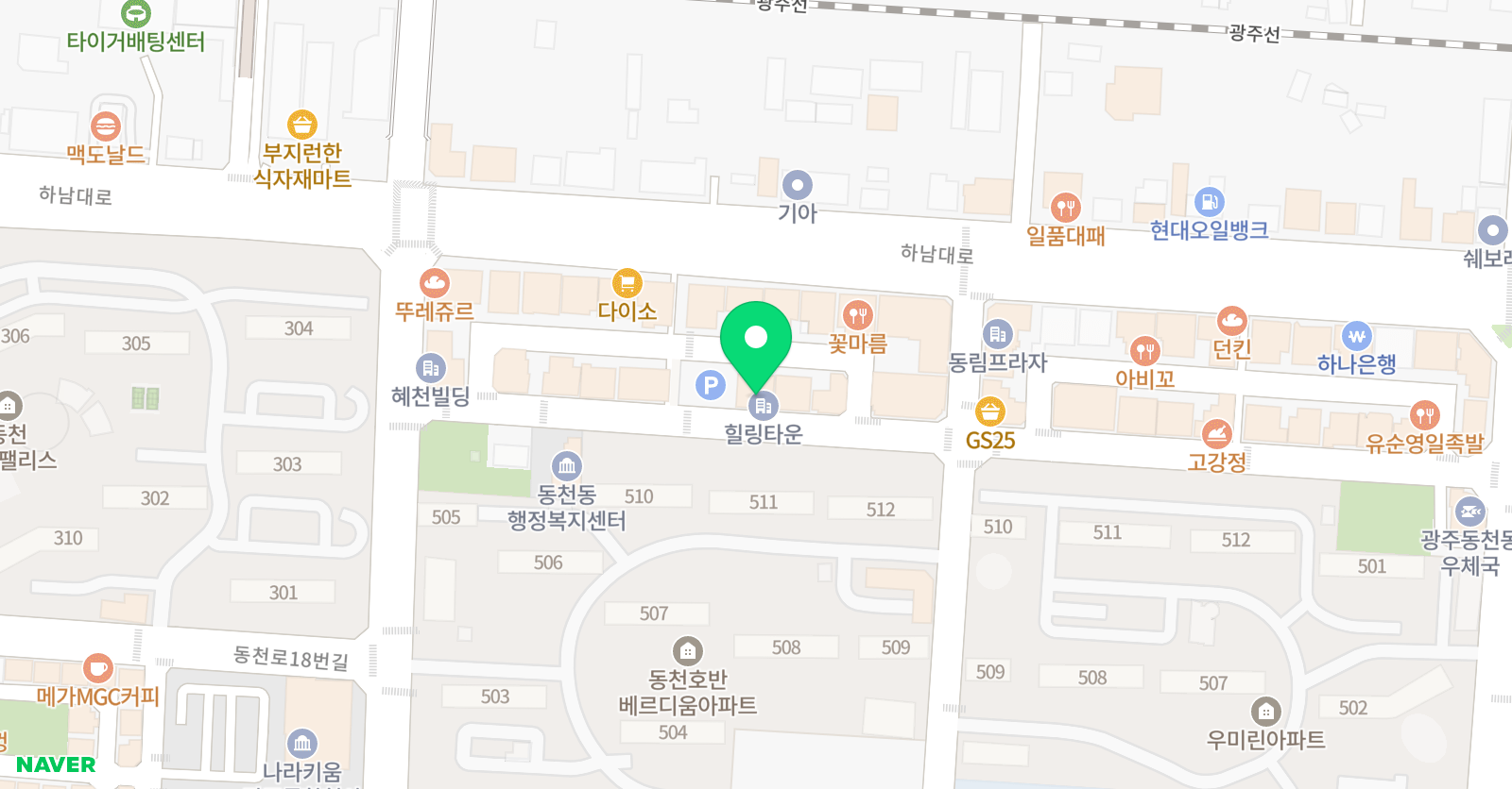 문형태 수학학원 동천점 위치